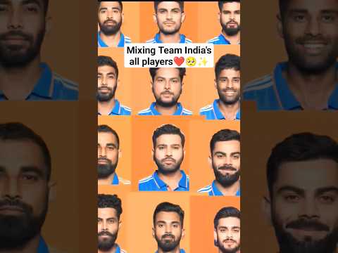 I Mixed All Players of Team India✨& created a ultimate cricketer❤️💫 #cricket #ibispaintx #photoshop