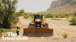 YouTube video thumbnail: Bulldozers Tear Through Big Bend National Park as Trump's Border Work Pushes Ahead