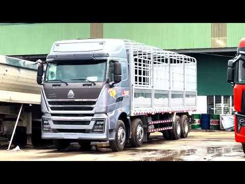 Xe tải thùng 4 chân howo TH7 2025 mới thùng cao 2.53 mét
