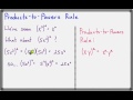 Products to Powers and Exponents
