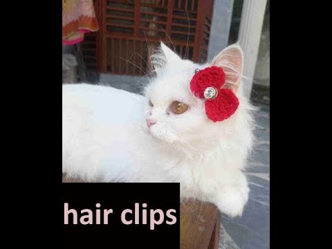 How to Crochet Hair Clips| Beginners Crochet Tutorial| Red Bow Clips Cute