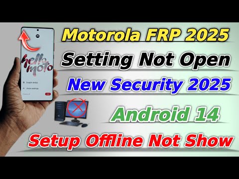 Android 14 👉 All Motorola Frp Solution 2025 🔥Setting Not Open🔥Motorola Edge 50 Pro Frp Unlock