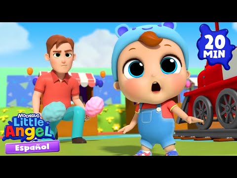 El parque de diversiones con la familia🎢| Caricaturas | Canciones Infantiles🎵|Little Angel Español