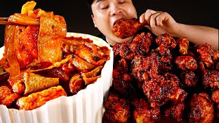 마라엽떡에 중국당면추가 그리고 교촌마라레드, 레드콤보 먹방!! Spicy tteokbokki, spicy chicken