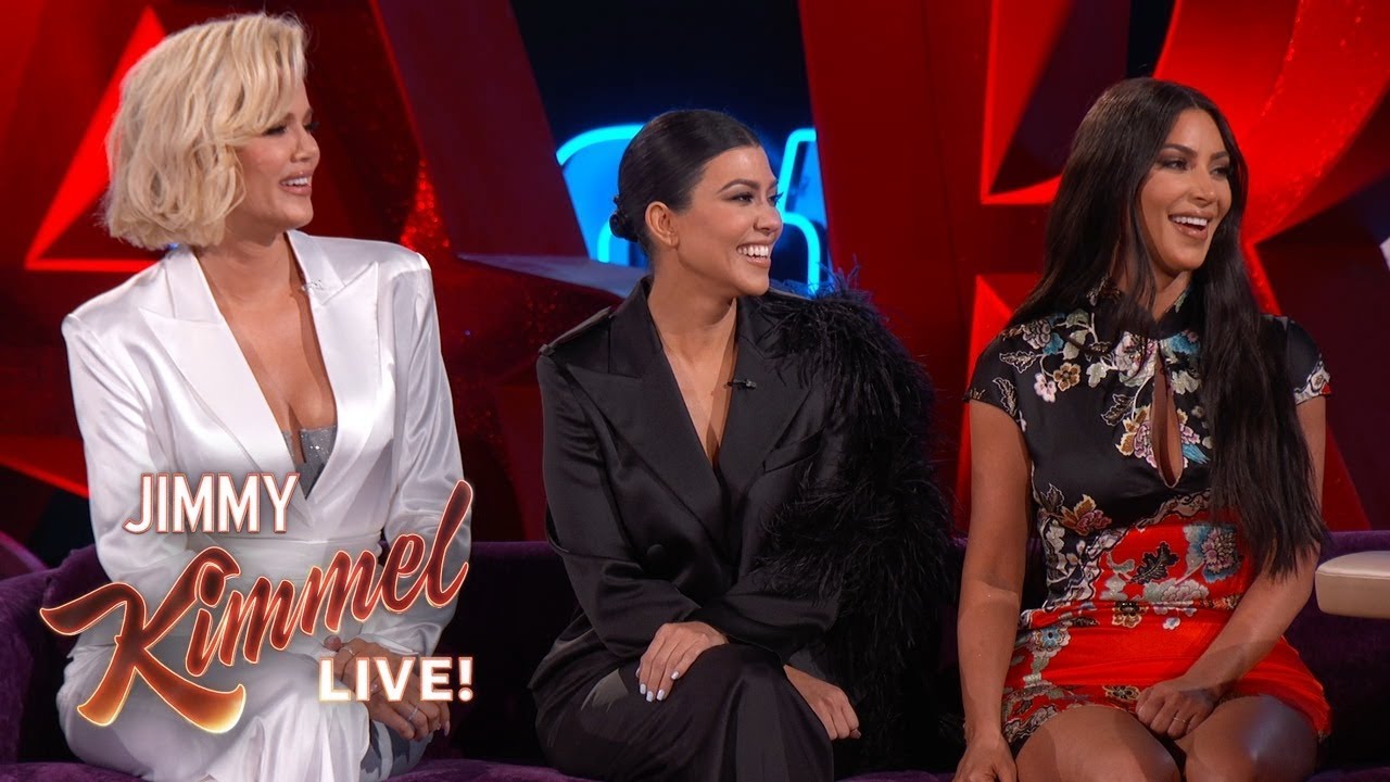 Jimmy Kimmel Interviews Kim, Kourtney & Khlo Kardashian in Las Vegas