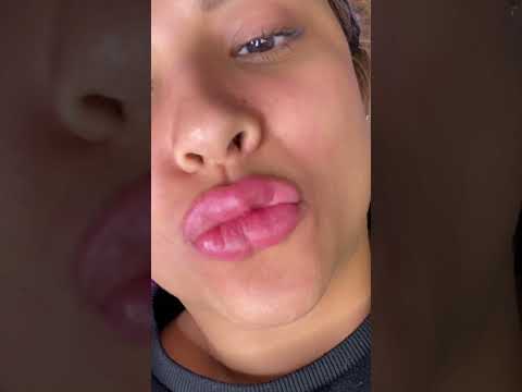 Me tatue los labios !!mira el resultado!! #makeup #maquillaje