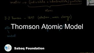 Thomson Atomic Model