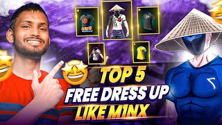TOP 5 DRESS UP LIKE M1NX  || NO TOP UP DRESS COMBO || MAD HYPER GAMING