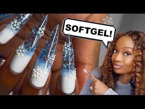 BROKEN ICE NAIL ART TUTORIAL ❄️