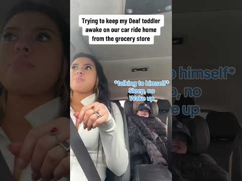 What it’s like to try and keep a Deaf toddler awake in the car. #parenting #asl #signlanguage #deaf