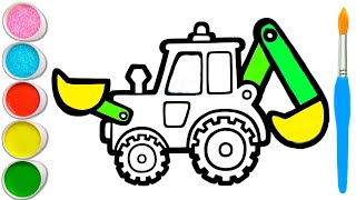 JCB Drawing, Painting, Coloring for Kids & Toddlers | Basic How to Draw, Paint Tips #3