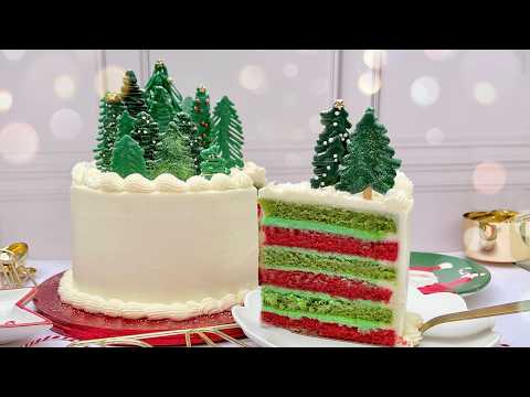 La Única Receta de PASTEL de NAVIDAD que Necesitas Este Año🌲CHRISTMAS VELVELT cake🎄suave y esponjoso