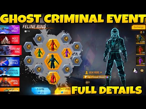 FREE FIRE GHOST CRIMINAL BUNDLE KAB AAYEGA , GHOST CRIMINAL EVENT DATE , NEW CRIMINAL BUNDLE EVENT