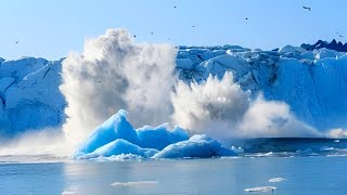 Glacier Calving Create Huge Tsunami Like Wave | Glacier | Argentina | Alaska | Antarctica | USA