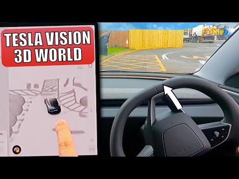 Tesla Vision has NIGHT VISION?! - Daytime vs Night vs No Lights! - HW4 High Fidelity 3D Park Assist