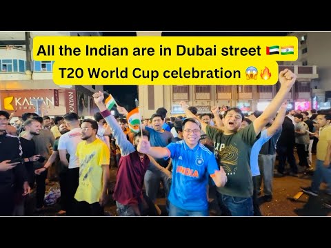 All the Indian are in Dubai street 🇦🇪🇮🇳 13-year wait final ended on a glorious day ICC T20 World cup