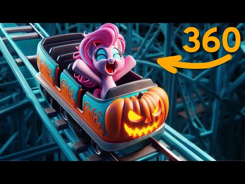 360° Scary MY LITTLE PONY Halloween Roller Coaster 🎃 360 도 롤러코스터 탐험 ジェットコースター