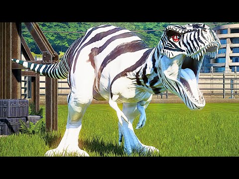 ALBINO T REX vs SPIDERMAN DINOSAUR TEAM - Jurassic World Evolution Dinosaurs Fighting