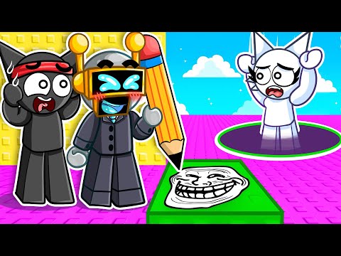 TROLLEO a mis AMIGOS en LA TORRE TROLL de DIBUJO en ROBLOX!