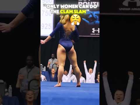 He Really Went for the Clam Slam💀😂 #gymnasticsfail #funny #oops #gymnast #katelynohashi
