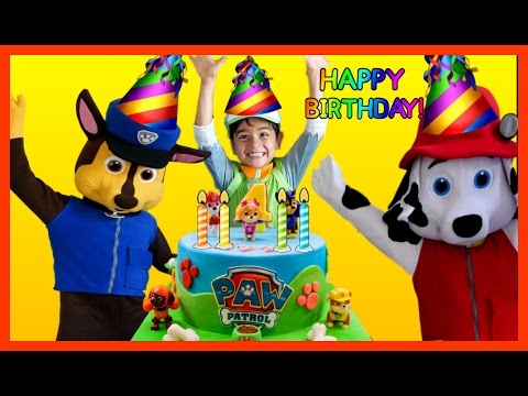 Paw Patrol Birthday Party Pretend Play with Maya Evan and Joey!!