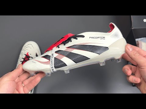 adidas Predator Elite Fold-over Tongue FG Champagne - Off White/Core Black/Pure Ruby