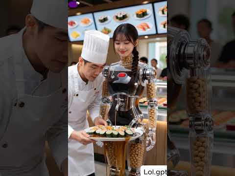 Rich Soy Sauce Dispenser Robot #futuristic #robot #technology #humanoid #soysauce #sushi #AI