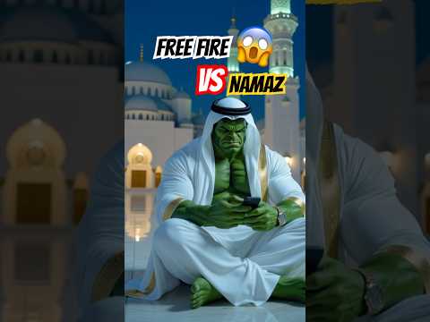 Hulk Chose Prayer Over Game 😱🔥 #muslim #hulk #islamicshorts #azan #freefire #vs #namaz #ai #viral