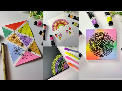 Different types of art ideas 🎨🖌️//easy art for beginners 🦋✍️#art#painting#drawing