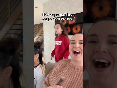 Je pense qu’elle ne mangera pas derrière moi 😅 #shortvideo #drole #humour #blague #merefille