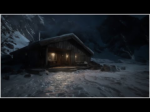 Violent Snowstorm & Thick Blowing Snow for Sleeping┇Pounding Wind Ambience┇Deep Sleep & Meditation