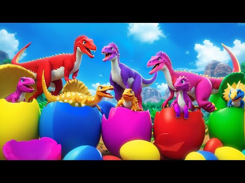 Dino Egg Collection: 3 Color Velociraptor Transformation Magic | Jurassic World Adventures