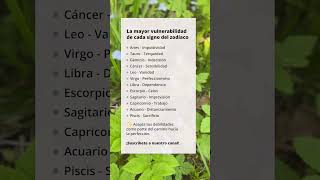La mayor vulnerabilidad de cada signo del zodiaco