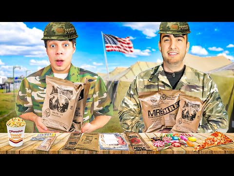 PROBANDO COMIDA DE LA FUERZA MILITAR DE ESTADOS UNIDOS (con Tucky) - Yair17