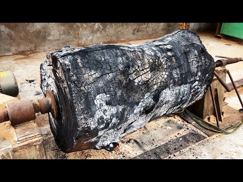 Woodturning Extravaganza // Giant Burn Log, Incredible Transformation: The Art of Woodturning