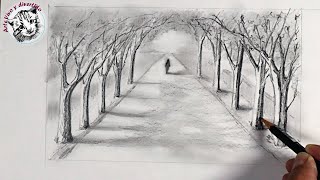 Como Dibujar un Paisaje con Lapiz muy Facil y Paso a Paso mientras pasamos un buen rato