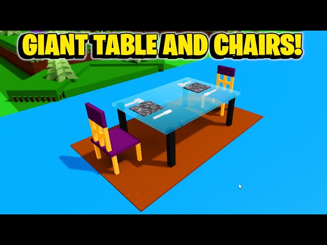 I Built A Giant Table And Chairs In Build A Boat For Treasure In Roblox