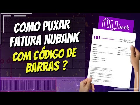 Como Puxar Fatura Nubank PDF pelo App com Código de Barras  - Como Gerar Boleto da Fatura Nubank