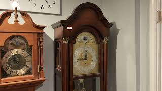 Colonial Triple Chime Grandfather Clock chimes 9 PM (Whittington Chime) 