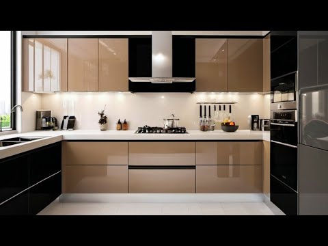 100 Modular Kitchen Ideas 2024 Modern Kitchen Cabinet Colours | Open Kitchen Home #InteriorDesign P8