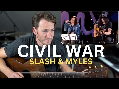 Guitar Teacher REACTS: SLASH & MYLES KENNEDY "Civil War" // LIVE Acoustic Rare