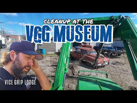 VGG MUSEUM PROGRESS! Removing a Fence and Trees with my John Deere!