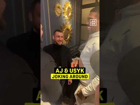 Anthony Joshua & Oleksandr Usyk are in high spirits 😅