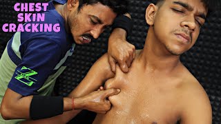 Chest Skin Cracking | Heavy Oil Chest & Body Massage | Head Massage & Neck Cracking | ASMR