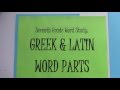 Understanding Greek and Latin Roots