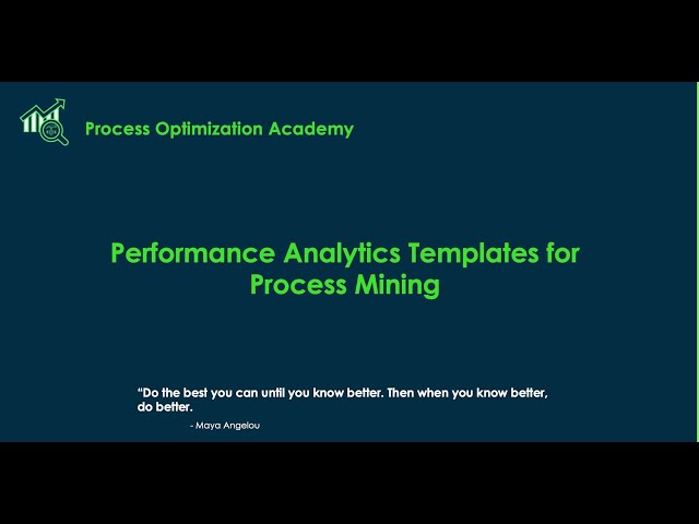 プロセス最適化アカデミー 第15回 - Performance Analyticsテンプレート