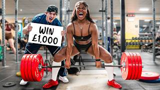 Lift More Than Her Win $100 (Public Gym Competition)