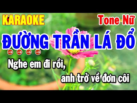 Karaoke Đường Trần Lá Đổ Tone Nữ Nhạc Sống Rumba 2025 Hay Nhất | Thanh Hải