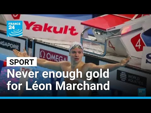 YouTube video thumbnail: Never Enough Gold for Legend French Swimmer Léon Marchand