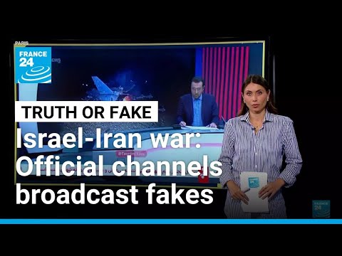 YouTube video thumbnail: Iranian and Israeli Official Channels Broadcast Fake Images of the Conflict